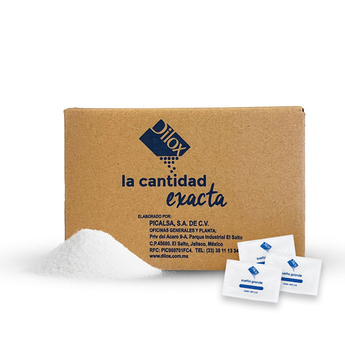 Caja de sobres de azúcar refinada Dilox