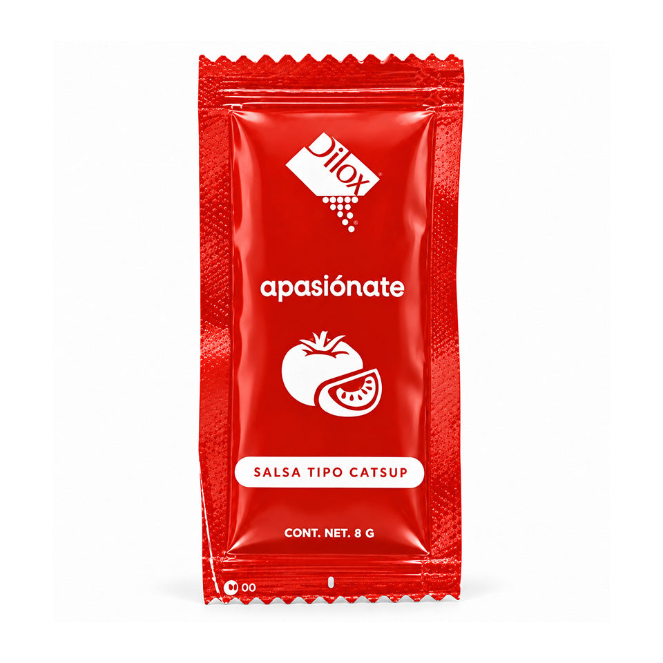 Sobre de salsa tipo catsup Dilox de 8 g