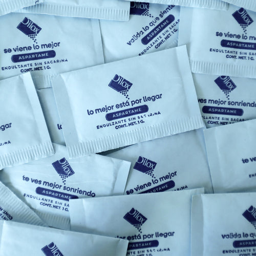 Sobres de aspartame Dilox de 1 g