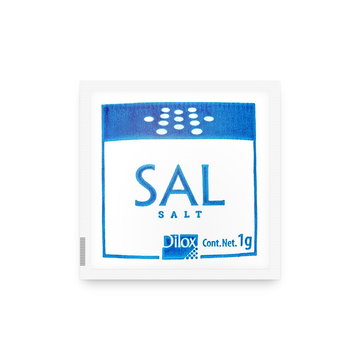 Sobre de sal refinada Dilox de 1 g