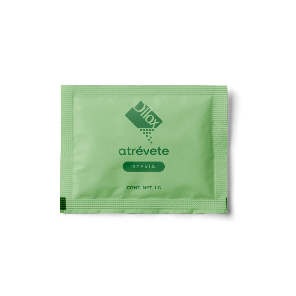 Sobre de stevia Dilox de 1 g, endulzante bajo en calorías
